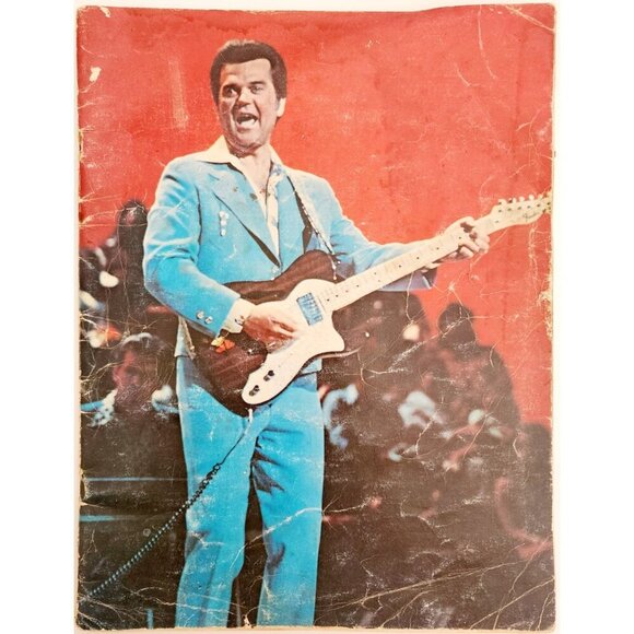 1975 Conway Twitty SIGNED Tour Booklet Mickey Gilley 4 Autographs w/ Poster DWR5 - Picture 2 of 9